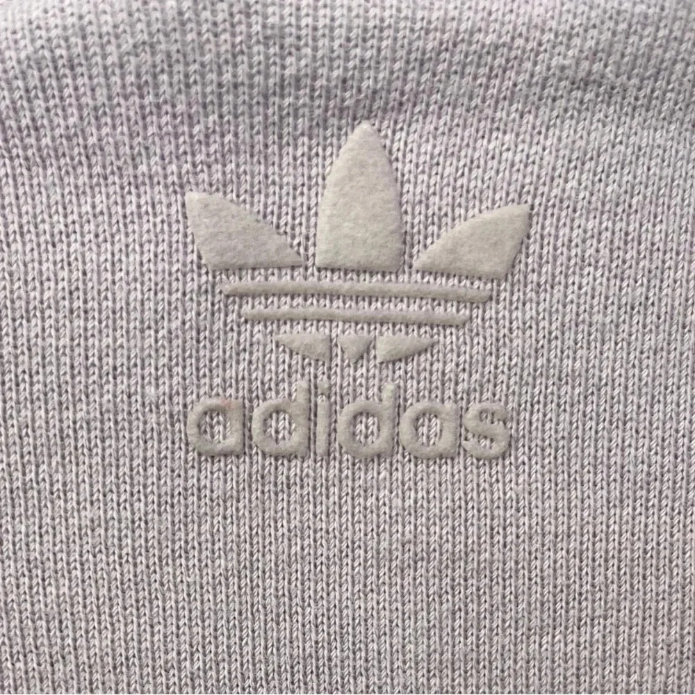 Adidas Originals Cropped Hoodie Purple Velvet Logo Pullover Streetwear - Picture 6 of 10